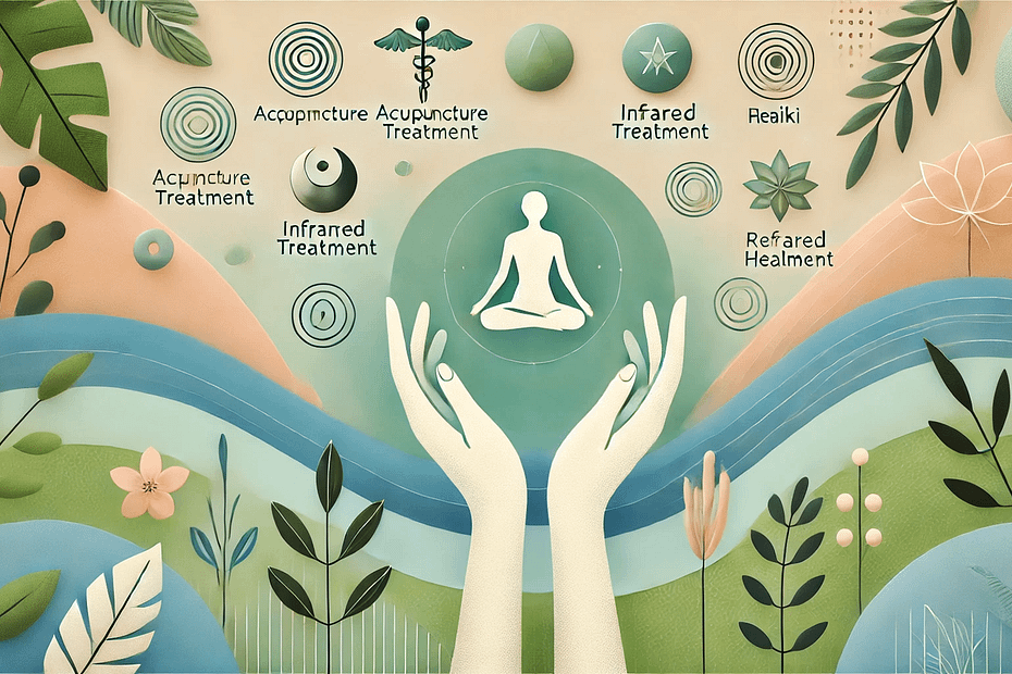 Prislista för Malins Helhet Holistisk Hälsa, inklusive priser för öronakupressur, Reiki healing, coachingsamtal och infraröd madrassbehandling.